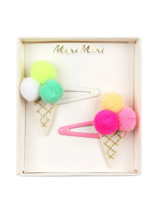Meri Meri Meri Meri Pompom Ice Cream Hair Clips