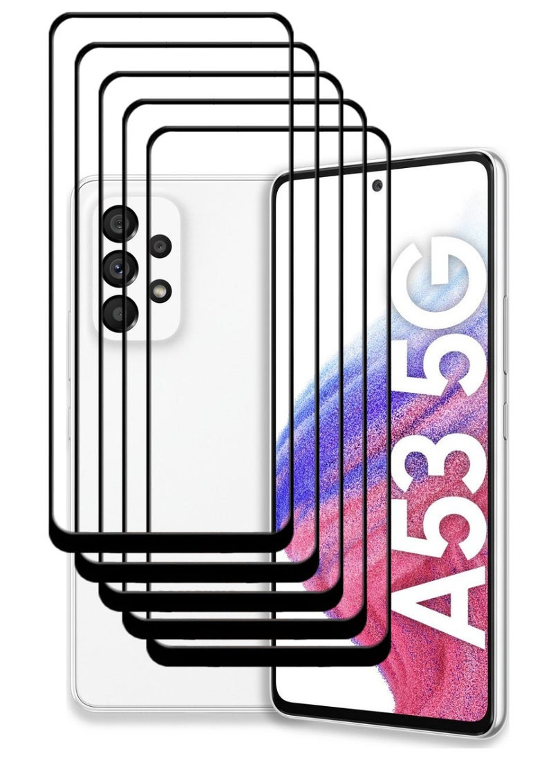 ACLIX 5 Pieces Antistatic ESD Dustproof Premium Quality High Definition Tempered Glass Screen Protector Designed For Samsung Galaxy A53 5G - Image 1