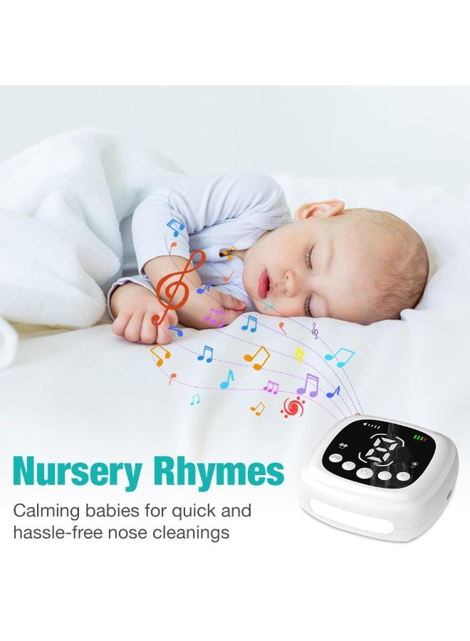 Mr. Penda Nasal Aspirator Baby, Electric Baby Nose Suckers with 9 Levels Suction, Rechargeable Baby Nose Cleaner with 5 Food-Grade Silicone Tips, Night Light and Nursery Rhyme Soothing Function - Image 3