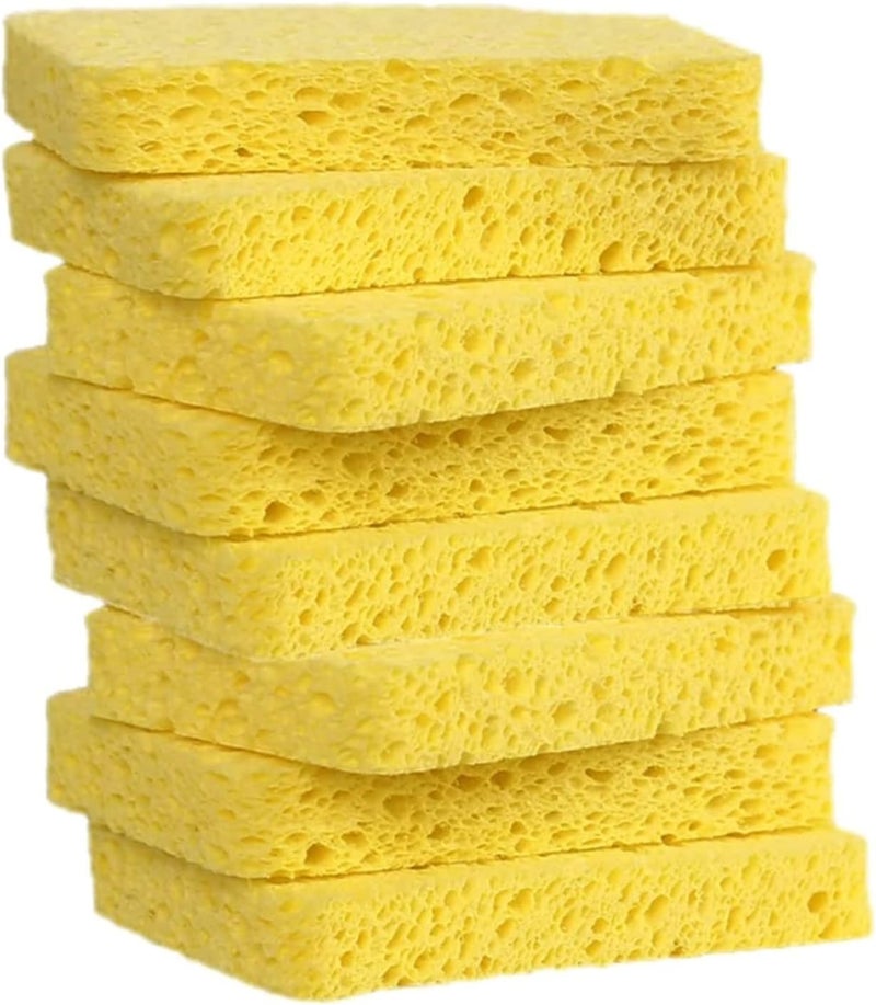 klarako 10 pcs Compostable Washing up Sponge Cellulose Longklarako Lasting Sponge Kitchen for Cleaning - Image 1