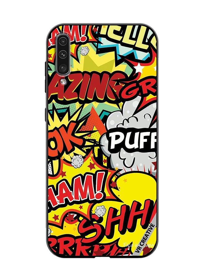 VR CREATIVE Protective Case Cover For Samsung Galaxy A50/A50s Multibrand Stickers Design Multicolour - Image 1