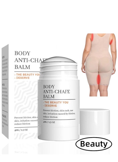Thigh Rescue Anti-Friction Stick, Waterproof Anti-Chafe Balm for Skin Protection, Ideal for Running and Sports, Prevents Chafing and Scratches (40g)