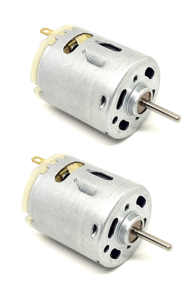 INVENTO 2Pcs 6V - 12V DC Motor Hobby Motor 27mm x 33mm 10000RPM For RC Toys Cars DIY Hobby Science Projects - Image 1