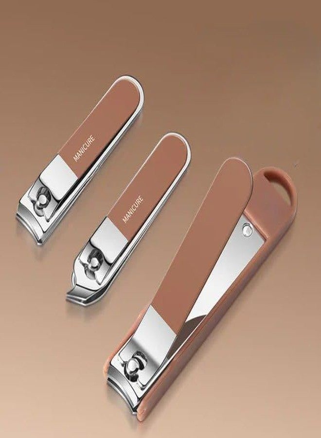 UMADEV 8 in 1 Nail Clipper Set - Professional Manicure & Pedicure Kit for Men & Women Portable Nail Clippers Set Stainless Steel Fingernail Clippers Personal Grooming Kits (Pack of 1, Brown) - Image 3