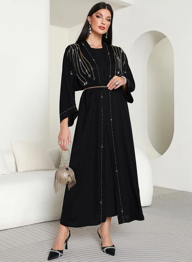 Take Two  Women Embellished Abaya and Maxi Dress Modest Set for Women | Best Price UAE