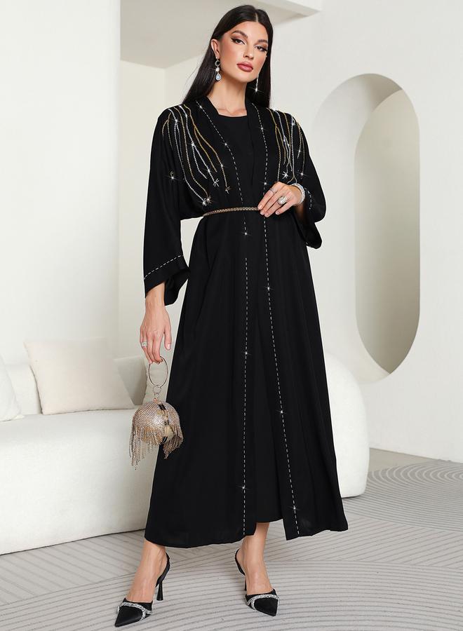 تايك تو طقم من عباية وفستان طويل محتشم مزين - Image 5