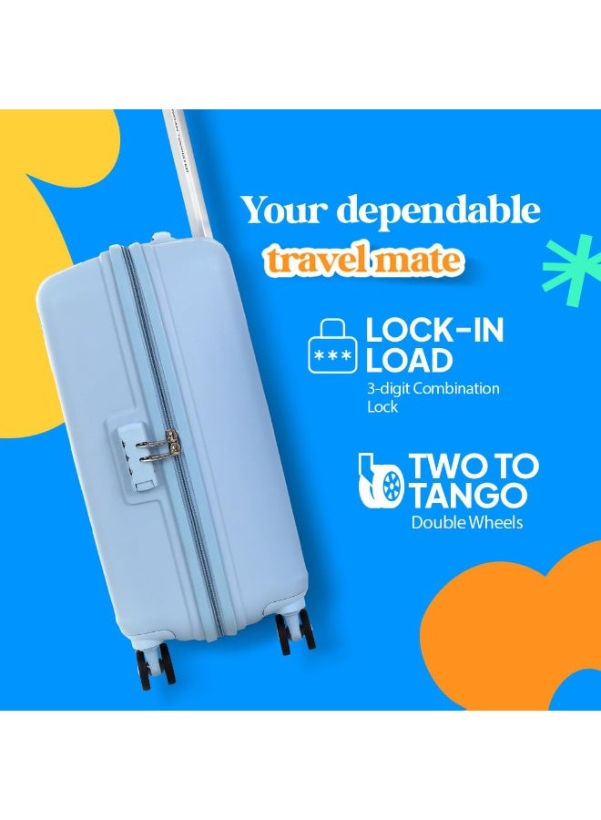 American Tourister Cabin Ivy 2.0-8 Wheel, Hard PP Suitcase/Trolley Bag with Combination Lock & Smooth Sliding Double Wheel for Women & Men - Blue Frog, 55 CM - Image 3