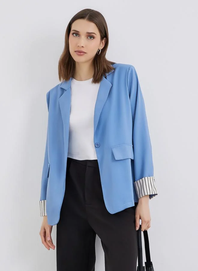 Take Two Take Two Regular Fit Notch Lapel Blazer