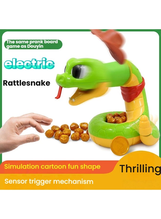 MIKE Tricky Electric Rattlesnake Board Game Fun Filled Family Entertainment Unpredictable Snake Strikes and Strategic Gold Grabbing Challenges - Image 2