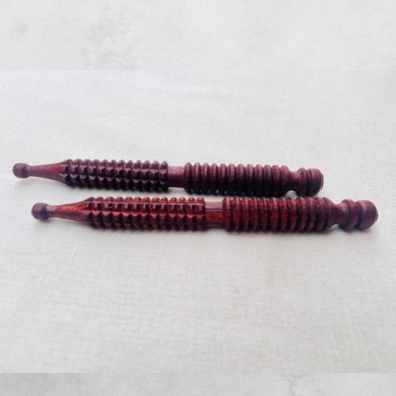Luvottica Wooden Acupressure Pen Helps to Relieve Numbness and Stiffness in Fingers Set of 2 - Image 1