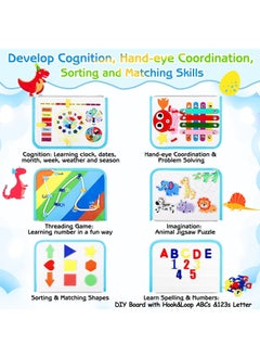Y&D Busy Board Toys For Kids Toddler Sensory Toys Felt Activity Board For Boys And Girls Preschool Educational Learning Toy Gift For 2-4 Years Old Children Travel Toy For Airplane Or Car  - Image 2