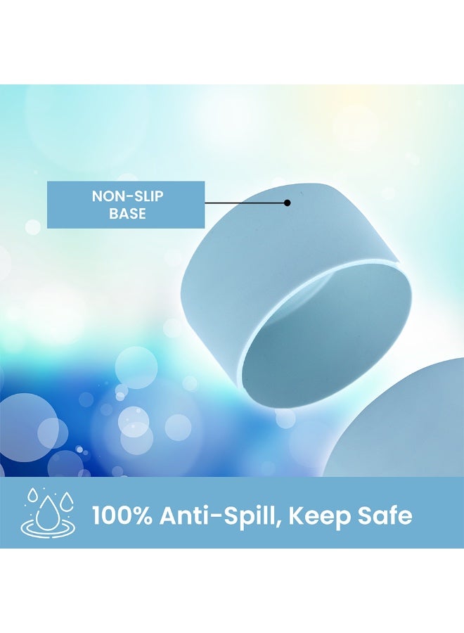 Bamboo Bark 750 ML Insulated Water Bottle with Sipper Lid – Stainless Steel Double Wall Vacuum Flask for Hot & Cold Water Leak-Proof, Reusable Sports Thermos Bottle - (Powder Blue) - Image 3