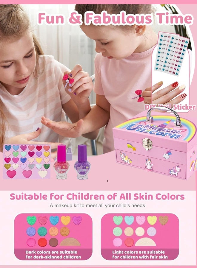 Kids Makeup Kit for Girls, Beauty Playsets, Real Washable Make up Kit for Little Girl Princess Toddler Makeup for Kid Birthday Gifts Toys for Girls  Washable Children's Makeup Set - Image 4