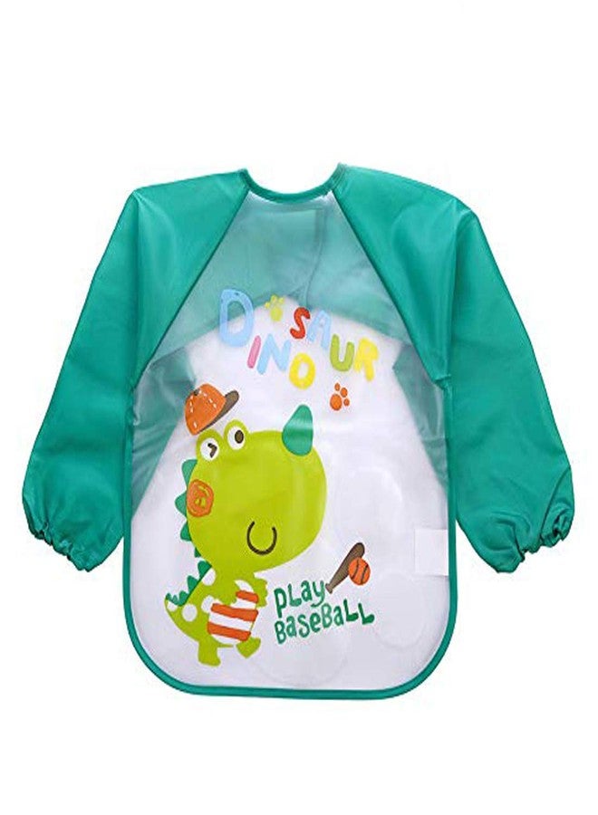 FOK 2 Pc Full Sleeves Waterproof Feeding Bib for Babies and Kids - Random Color