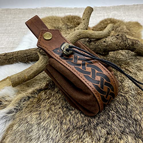 JAOYU Medieval Leather Pouch Bags Viking Hip Purse Drawstring Leather Pouch Vintage Belts Ren Faire Pouches Fanny Packs Renaissance - Image 4