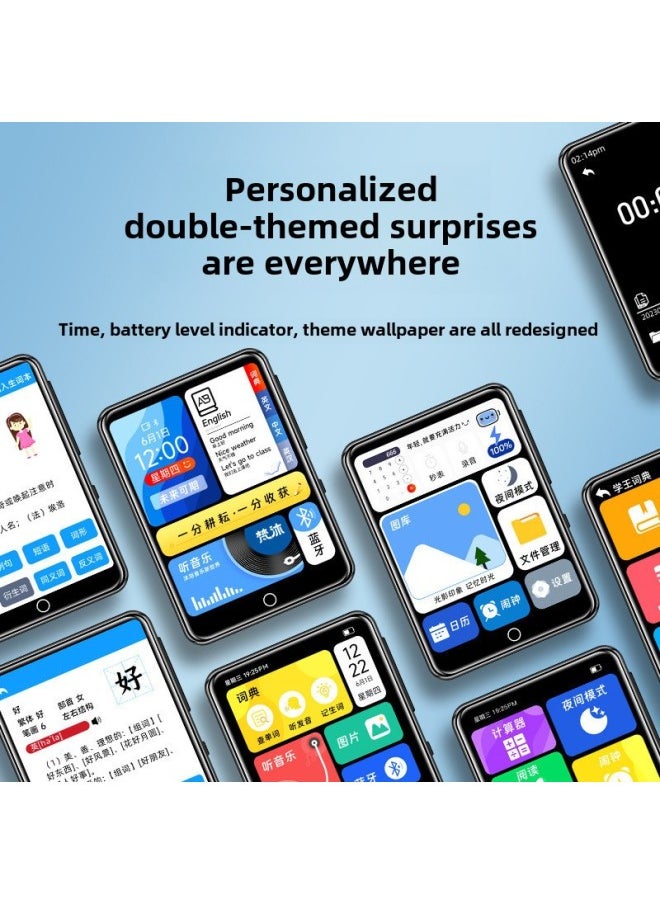 ماركة غير محددة - Fan Mu Mp3 Walkman Student Edition Mp4 Senior High School Student English الاستماع إلى مشغل الموسيقى بلوتوث الاستماع أغنية Yao Cheng-لون الجسم: [حقيبة حماية سوداء] 2.4 شاشة عالية الدقة - قاموس إنجليزي # نسخة تعليمية - سعة الذاكرة: 96 جيجابايت (ذاكرة الجسم 32 جرام + بطاقة 64 جرام) [يوصى بها 86% من المعلمين والطلاب] - الحزمة 3: الرئيسية - Image 1