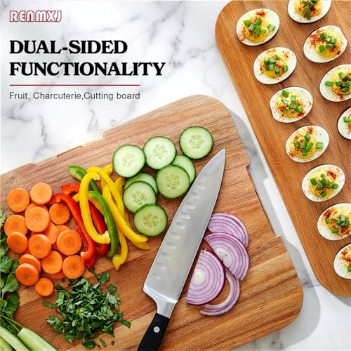 Renmxj Deviled Egg Containers with Lid Easter Gifts Set (28 Eggs), 2026 Upgraded Acacia Wooden Deviled Egg Tray Platter for Party, Home Kitchen Gift for Women, The Lid is Dishwasher Safe (Black) - Image 4