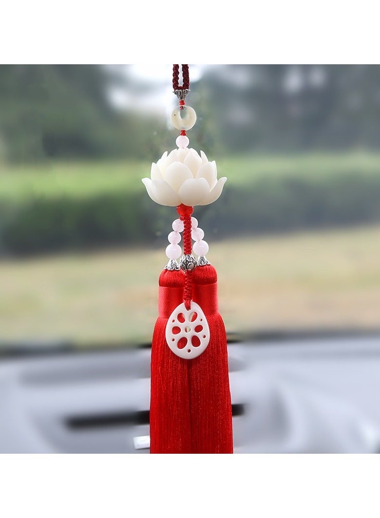 KUYING High End Bodhi Lotus Magnolia Flower Pendant For Interior Rearview Mirror 