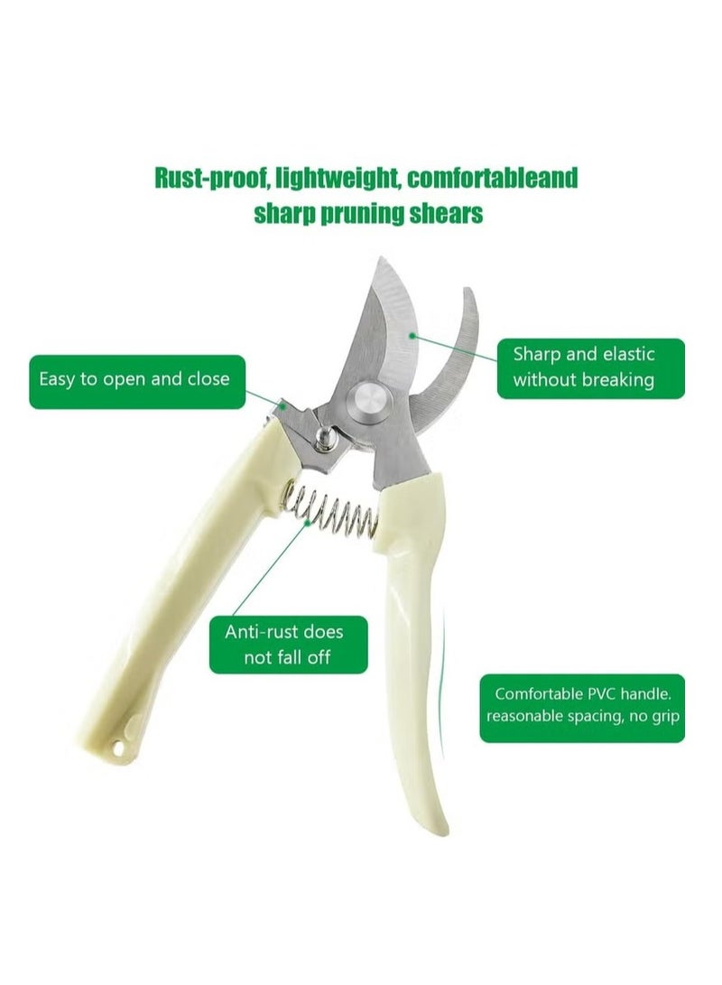 2pcs Pruning Shears with Steel Bending Handle,Garden Scissors, Comfortable for Bonsai and Plants. - Image 3