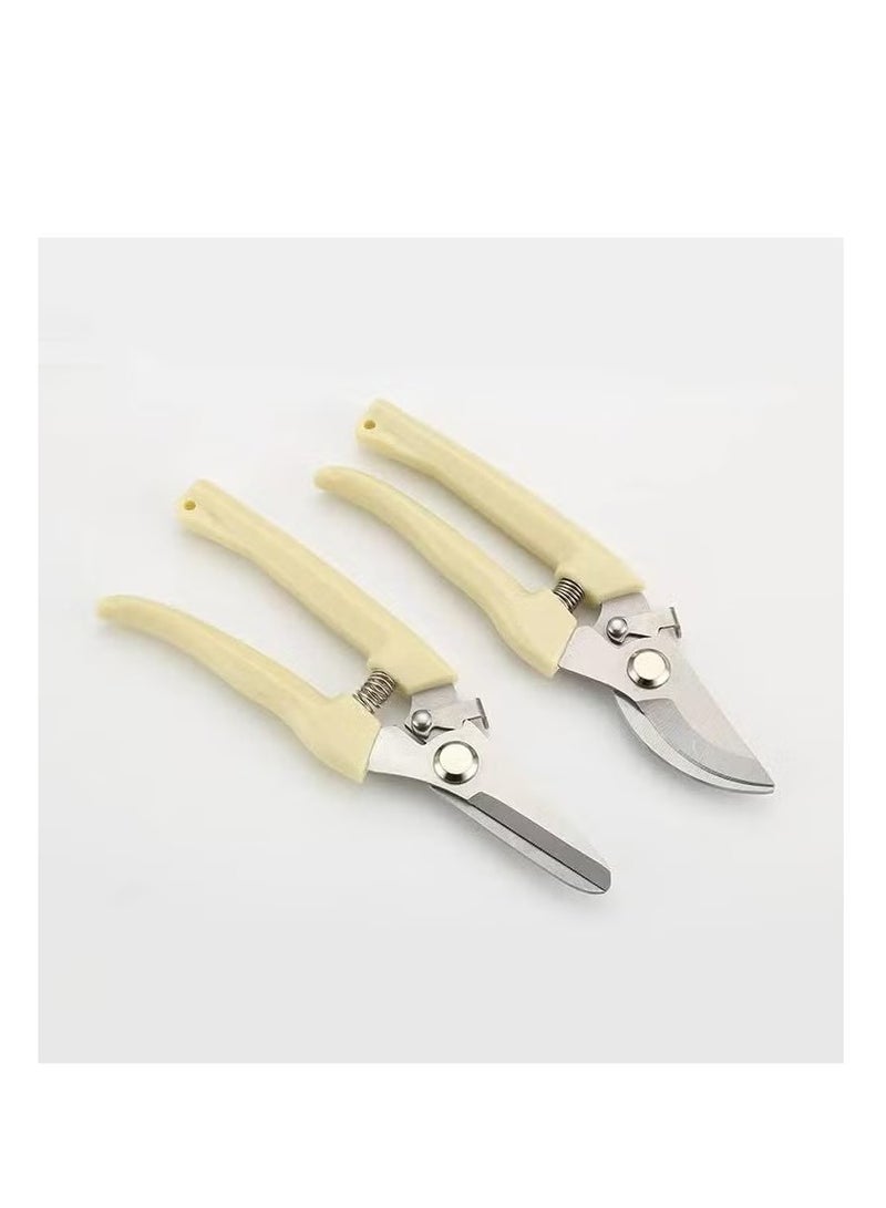 2pcs Pruning Shears with Steel Bending Handle,Garden Scissors, Comfortable for Bonsai and Plants. - Image 4