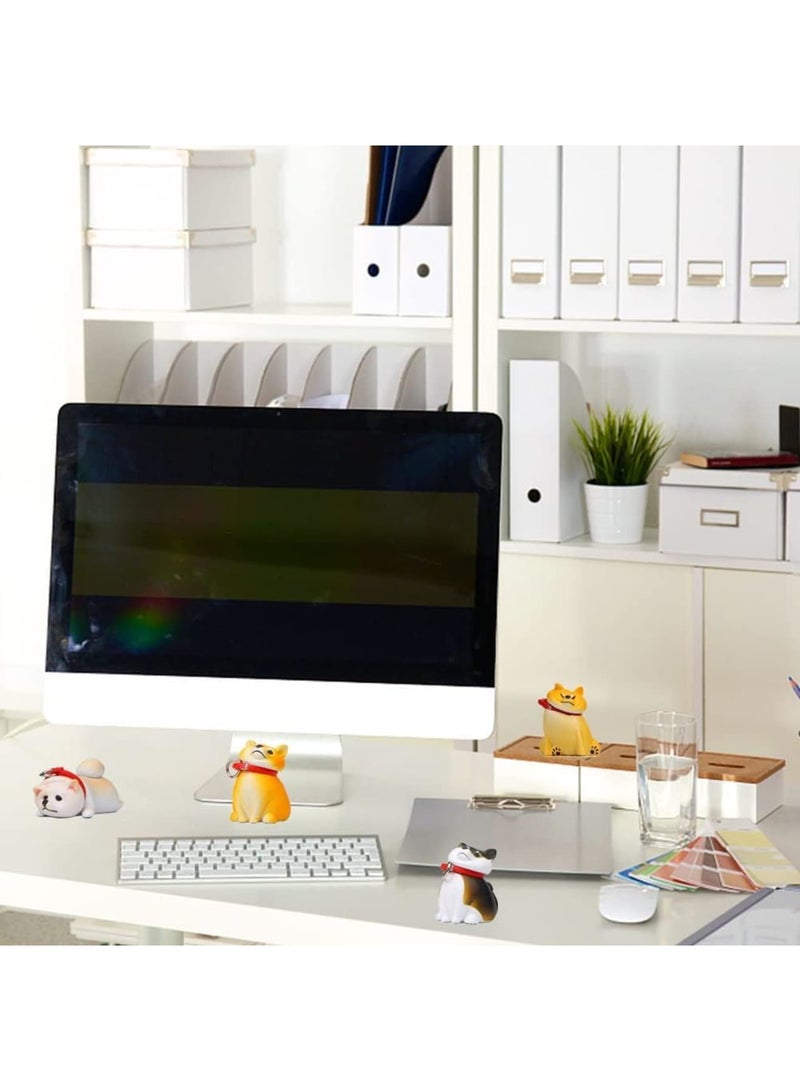 SOLARAE Mini Shiba Dog Figurine, 4 pieces Shiba Inu Ornaments Set, Dog Cake Toppers, Dog Toys for Kids, Shiba Inu Statue Toy, For Birthday, Gift, Educational Children, Learning Toys - Image 5