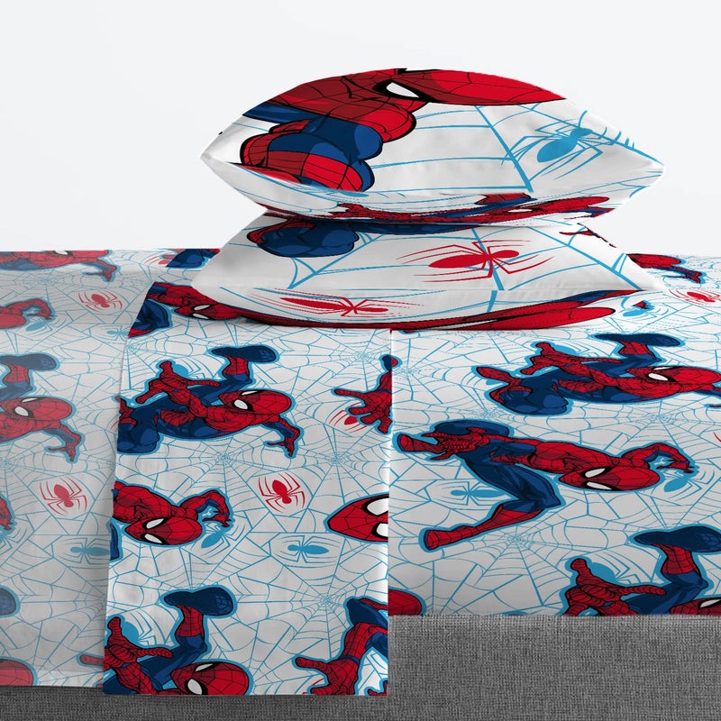 Jay Franco Marvel Spiderman Webtastic 7 Piece Full Size Bed Set - Includes Reversible Comforter & Sheet Set - Super Soft Kids Bedding Fade Resistant Microfiber (Official Marvel Product) - Image 4