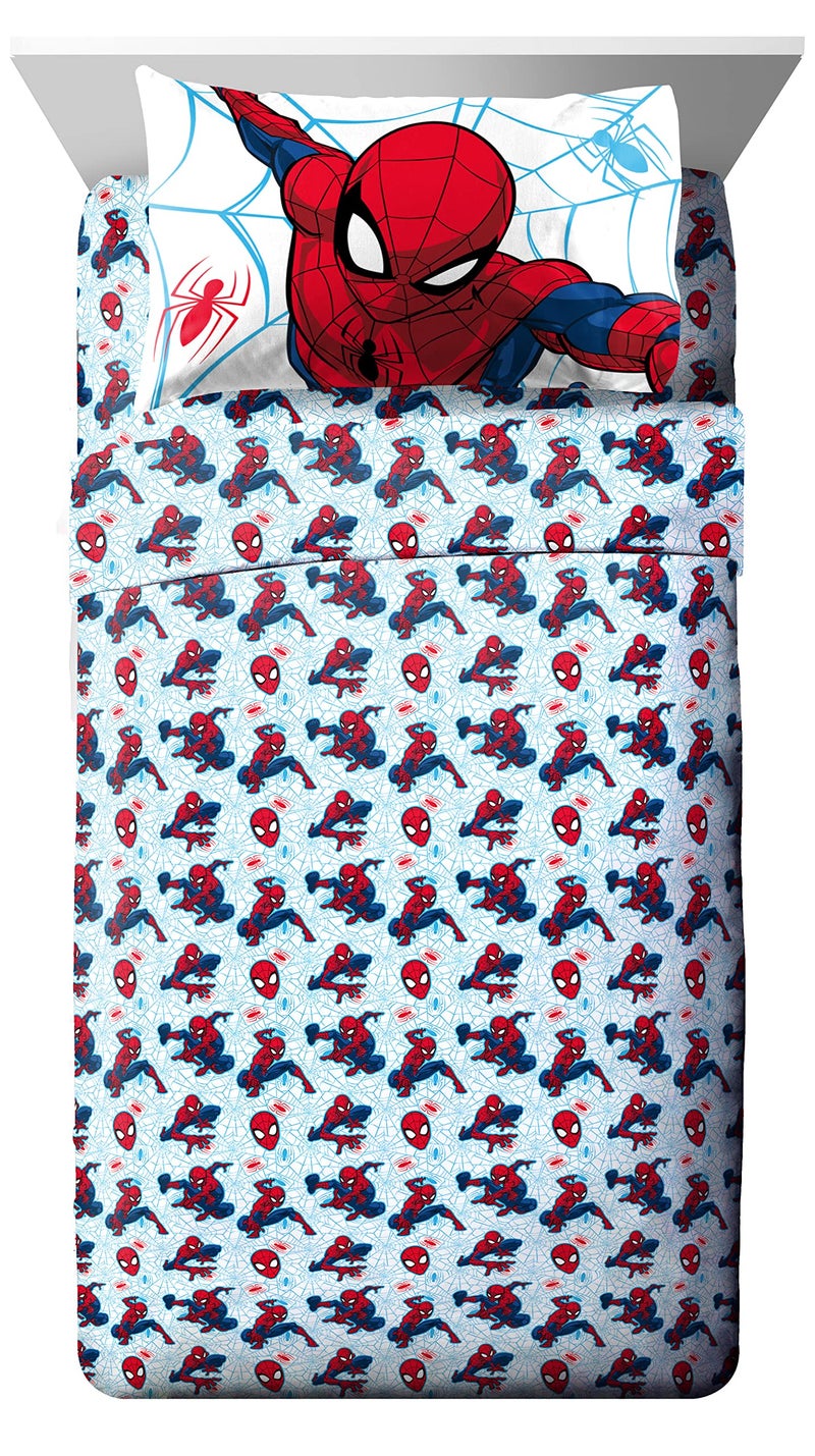 Jay Franco Marvel Spiderman Webtastic 7 Piece Full Size Bed Set - Includes Reversible Comforter & Sheet Set - Super Soft Kids Bedding Fade Resistant Microfiber (Official Marvel Product) - Image 3