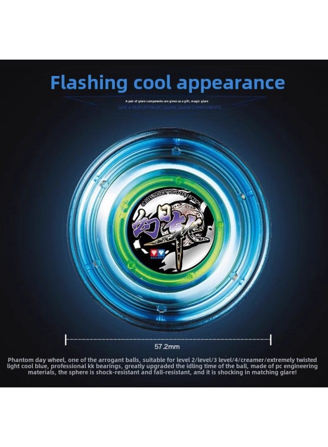Genuine Ice Flame S Yo-Yo Odi Double Diamond Yo-Yo Children's Luminous Firepower Less King Yoyo Dead Sleep Ball-Color:Flame | Free 10 Ropes + Gloves + Kk Bearings + Finger Cots - Image 5