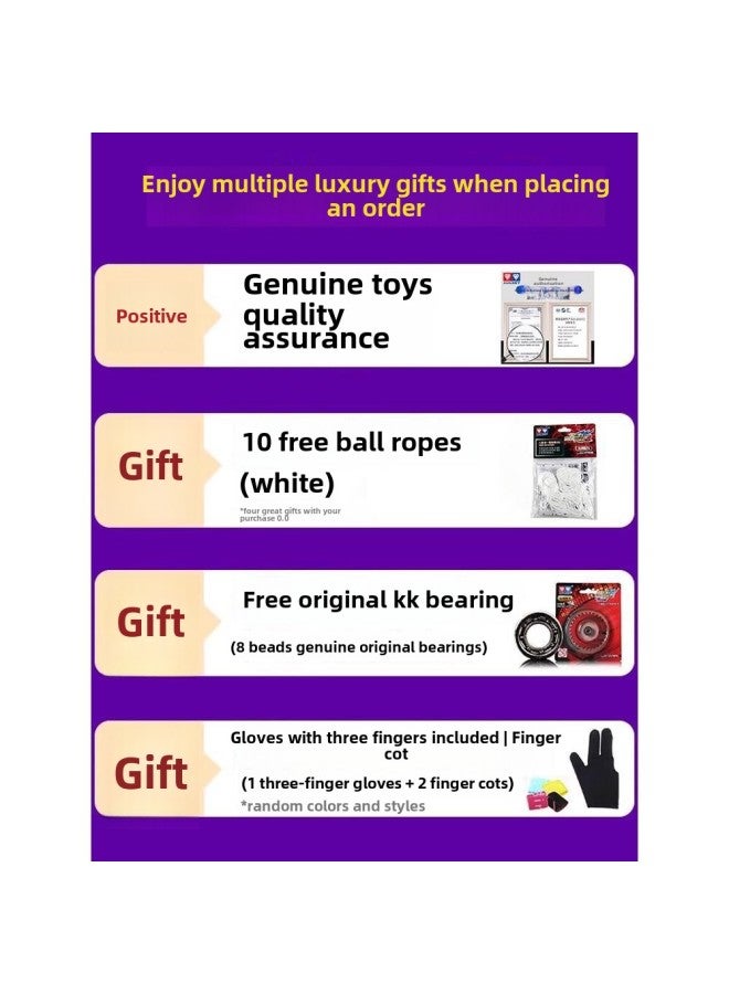 Genuine Ice Flame S Yo-Yo Odi Double Diamond Yo-Yo Children's Luminous Firepower Less King Yoyo Dead Sleep Ball-Color:Flame | Free 10 Ropes + Gloves + Kk Bearings + Finger Cots - Image 4