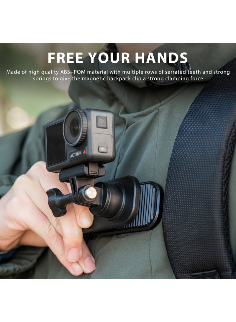 SYOSI Accessories Kit for DJI OSMO Pocket 3, 360° Rotation Backpack Clip Mount Shoulder Strap Accessories, Multifunctional Magnetic Backpack Clip for Camera - Image 5