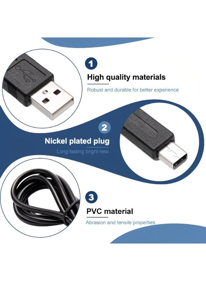 USB A Male Charger Cable for NDSI, NDSILL, 3DS, 3DSLL | Compatible Charging Adapter, Glossy Surface, USB Type A Male to Male Connector - Image 3