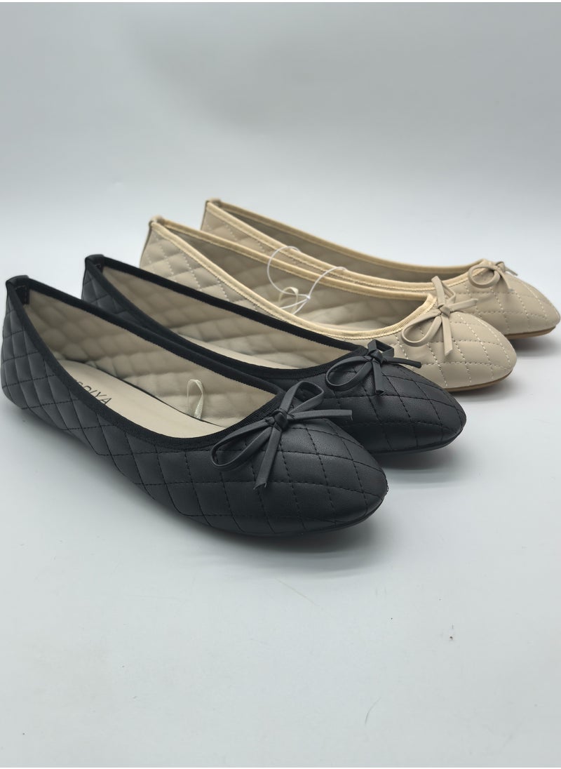 Generic Women's Round Toe Ballet Flats Soft Faux Leather Bow Knot Casual Women's  flat Shoes  - Image 4