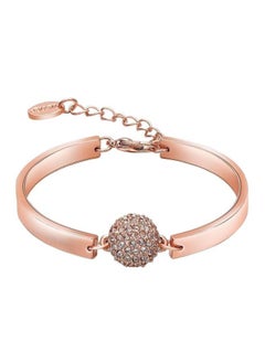 18K Rose Gold Plated Rhinestone Studded Bracelet