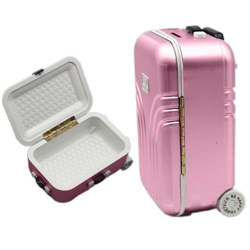 BabyMoon Mini Storage Travel Suitcase Accessories for Kids | Photography Props | Decoration– Pink - Image 1