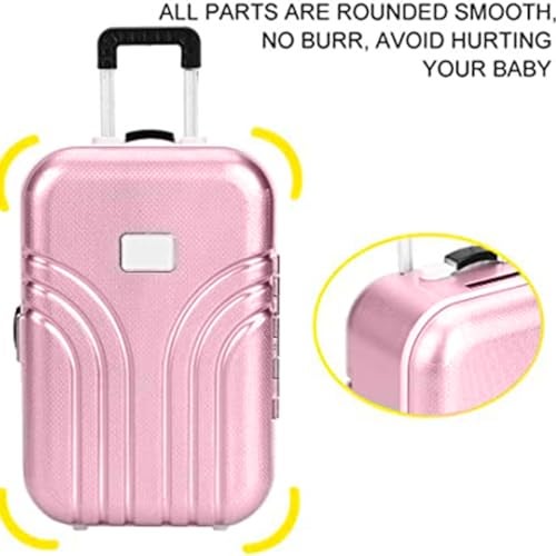 BabyMoon Mini Storage Travel Suitcase Accessories for Kids | Photography Props | Decoration– Pink - Image 3