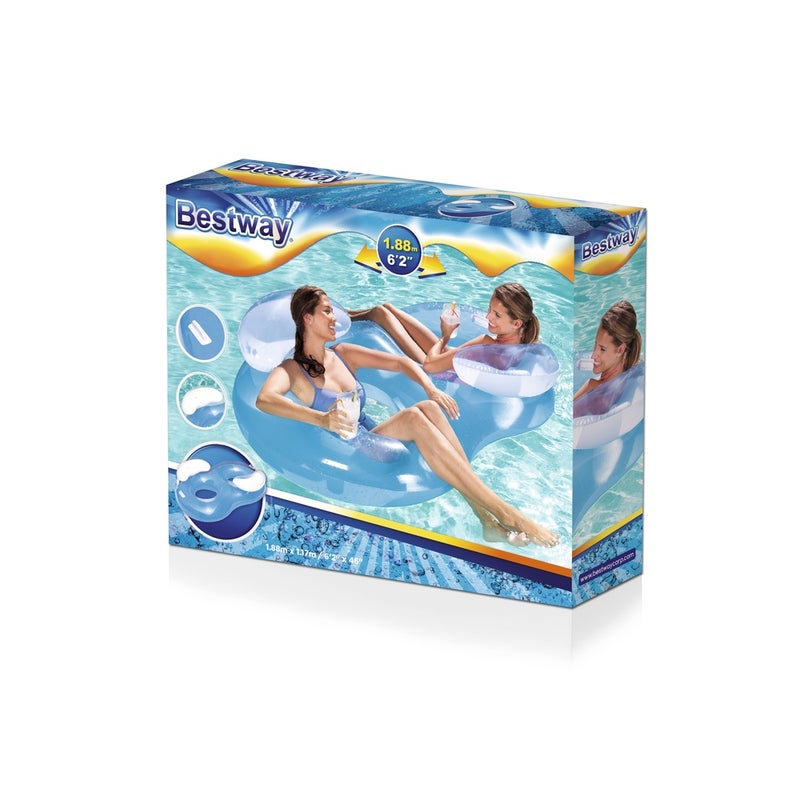 Bestway - Cool Comfort 2-person Swimming Ring with Backrest 188x117 cm - 43009 - Image 3