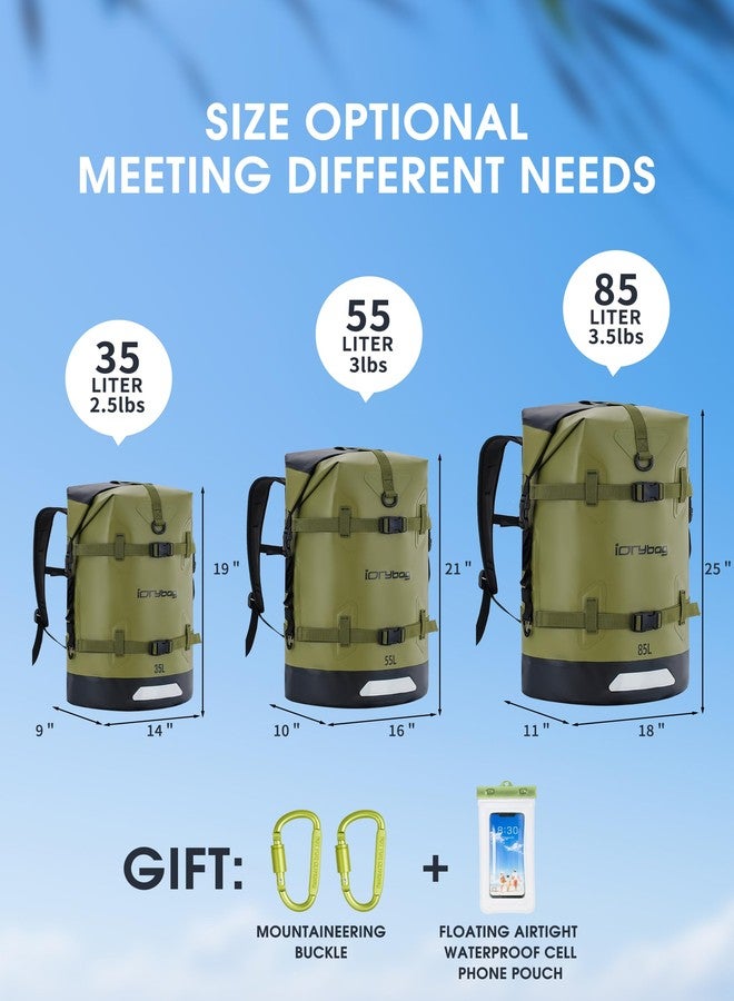 IDRYBAG Dry Bags Waterproof Backpack for Travel Waterproof Bags for Boating Swimming Travel Floating Paddle Boarding Submersible 35L/55L/85L - Image 5
