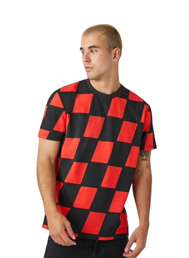FOREVER 21 Checkered Crew Tee - Image 1