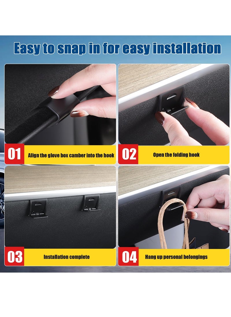 SYOSI - SYOSI Hidden Front Trunk Hook Compatible with Tesla Model Y 2022 2023 Accessories, Car - specific Glove Box Hook, Seat Hook and Car Trash Can - Image 1