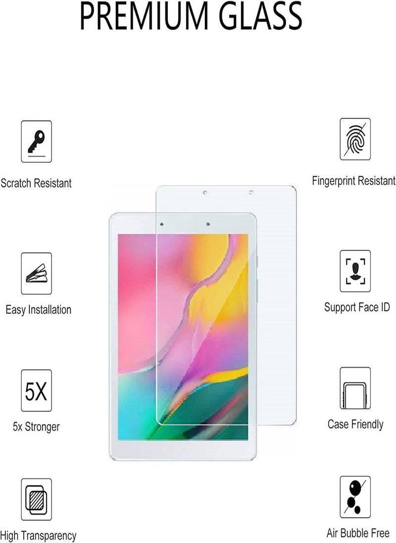 2 Pieces Tempered Glass Screen Protector Clear Designed For Samsung Galaxy Tab A 8.0 (2019) Full Screen Coverage And Bubble Free - Image 4