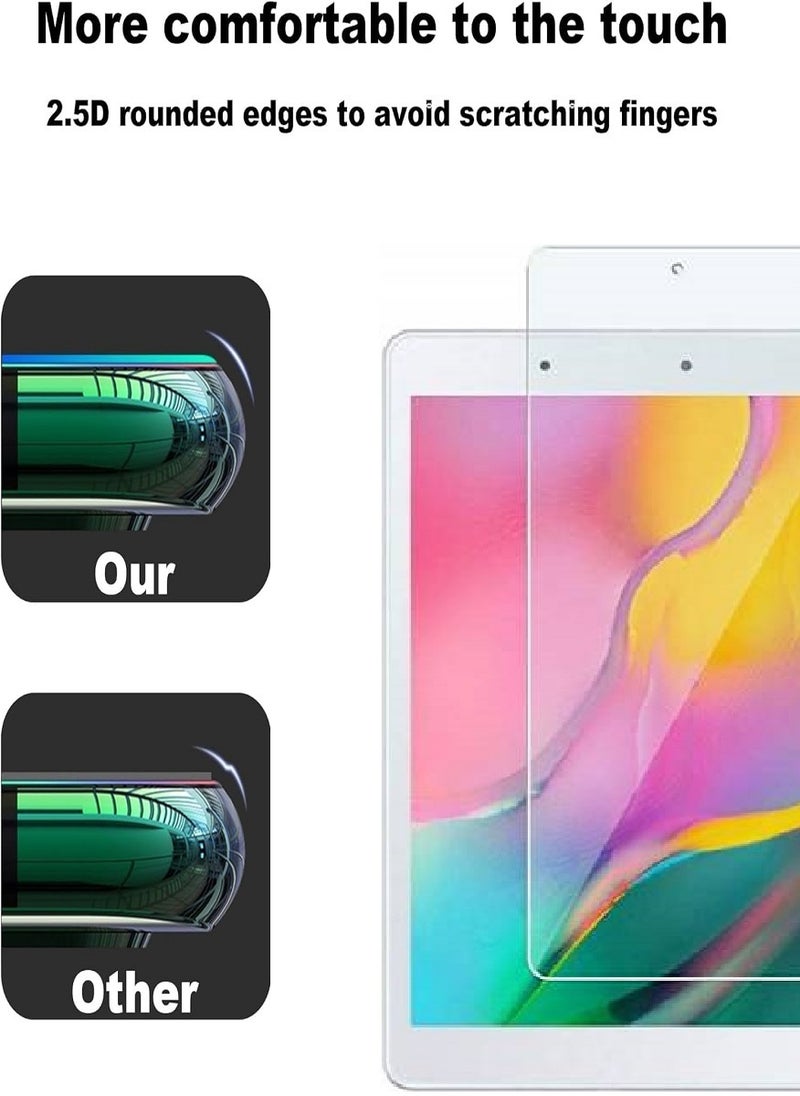 2 Pieces Tempered Glass Screen Protector Clear Designed For Samsung Galaxy Tab A 8.0 (2019) Full Screen Coverage And Bubble Free - Image 5