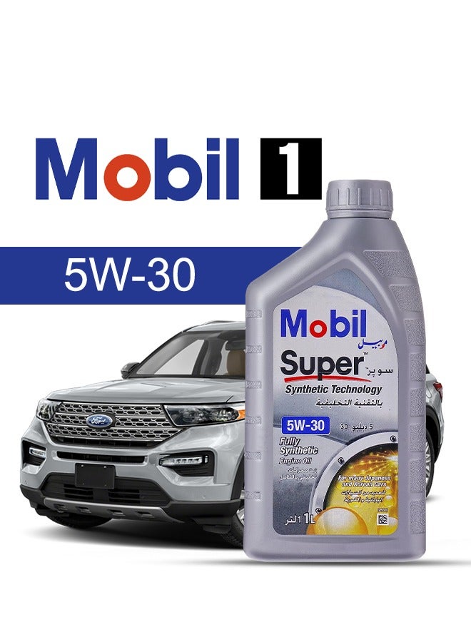 Mobil Engine Oil – For FORD Explorer V6 2024 - 2006، 6 Liter، viscosity 5w30 Mobil - With Engine Oil Filter - 2006 2007 2008 2009 2010 2011 2012 2013 2014 2015 2016 2017 2018 2019 2020 2021 2022 2023 2024 