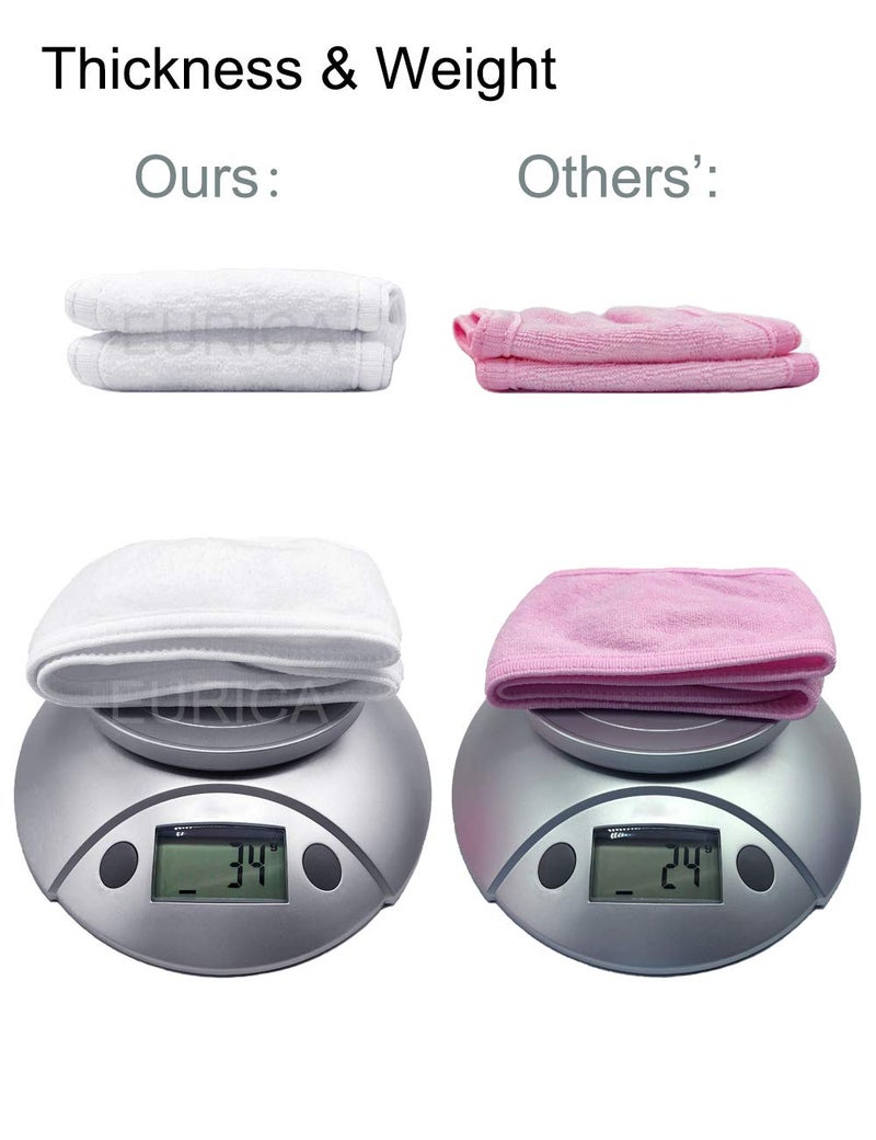 EUICAE Spa Headband Hair Towel Wrap - Non-Slip Stretchable Washable Makeup Facial Treatment and Sport Headband for Face Wash, Fits All (White 50pcs) - Image 3