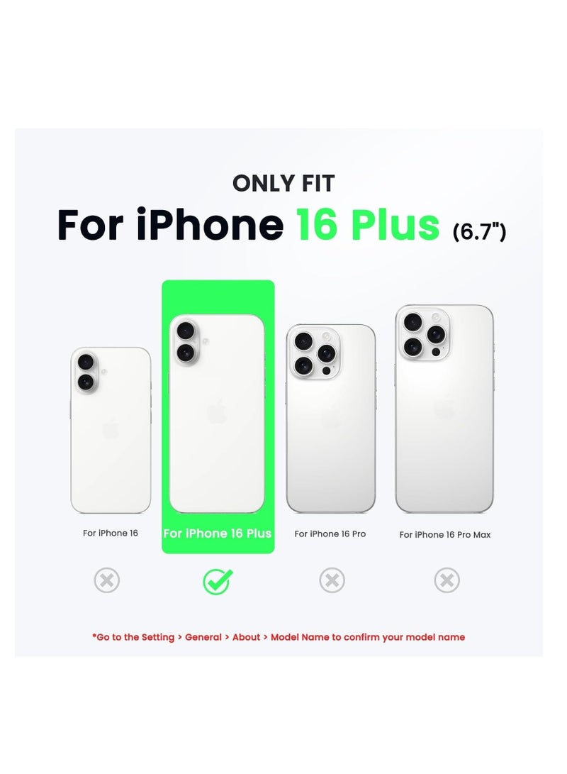 Compatible with iPhone 16 Plus Case, [Silky and Soft Touch Series] Premium Soft Liquid Silicone Rubber Full-Body Protective Bumper Case for iPhone 16 Plus (Dark Blue)