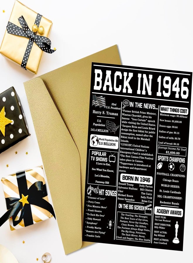 Asmallgf Happy 80th Birthday Gifts for Grandpa Grandma, Giant Big Eighty Years Old Bday Card for Women Men, Vintage 80 Husband Wife Bday Decorations - Image 4