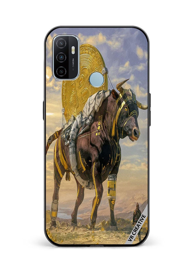 VR CREATIVE Protective Case Cover For Oppo A53 Bitcoin Horse Design Multicolour - Image 1