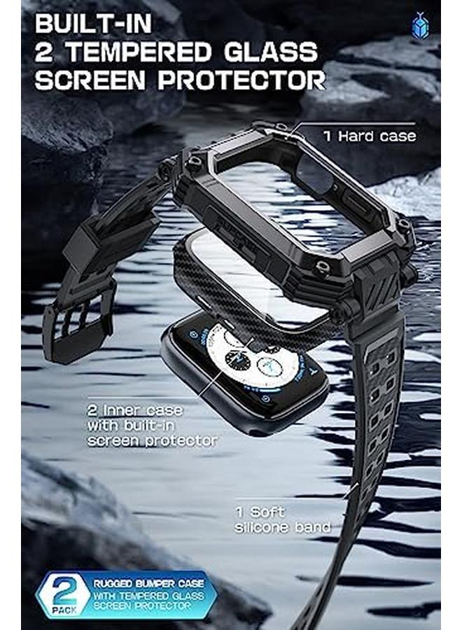 SupCase Unicorn Beetle Pro Case With Band For Apple Watch Series 8 7 45Mm 2X Built In Tempered Glass Screen Protector Rugged Protective Case With Strap Bands - Image 2