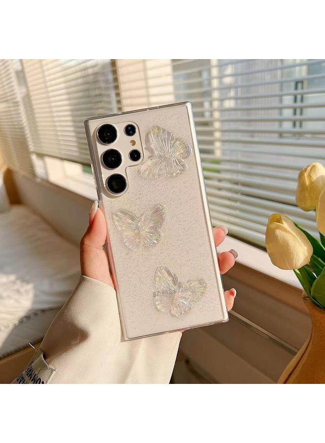 erorex Case For Samsung Galaxy S22 Ultra Clear Crystal Butterflies TPU Phone Case - Image 1