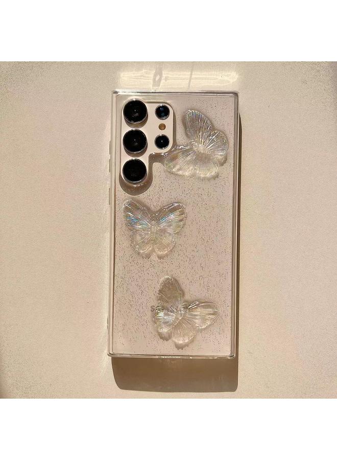 erorex Case For Samsung Galaxy S22 Ultra Clear Crystal Butterflies TPU Phone Case - Image 2
