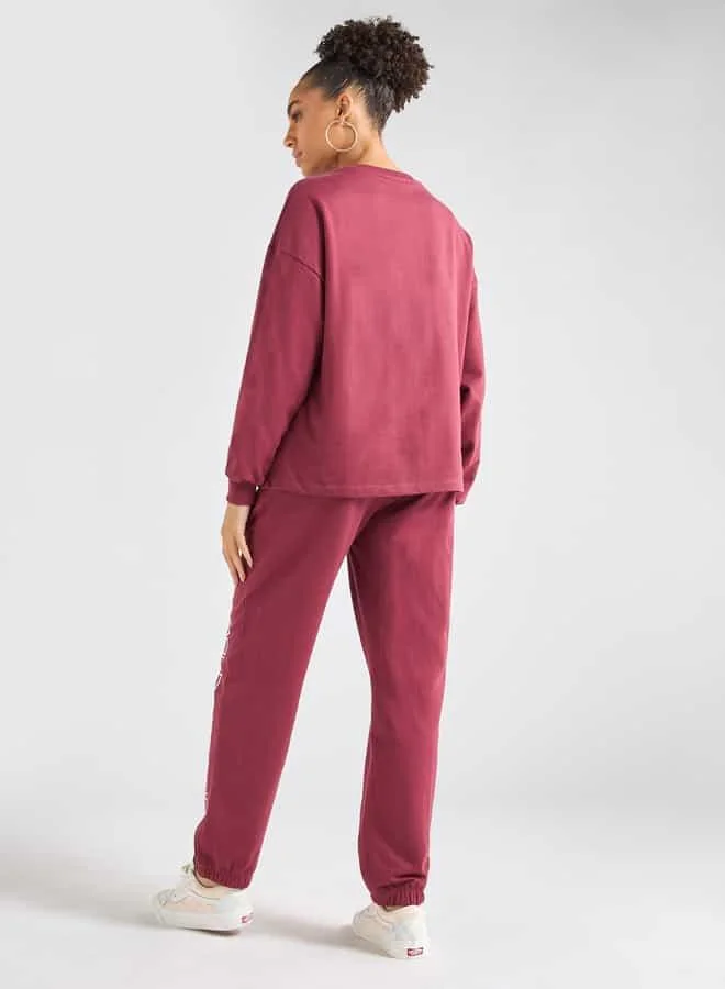 Splash FAV Printed Long Sleeves Sweatshirt and Joggers Set